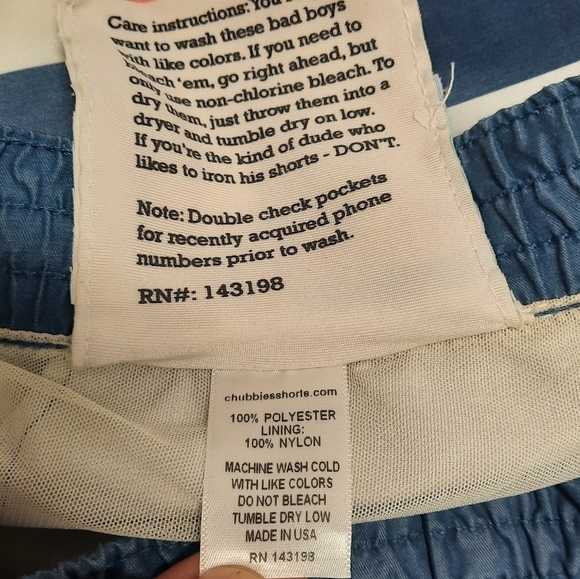 CHUBBIES (Men's Large) Striped Swim Trunks "Me Likey the Stripey" - Picture 8 of 10